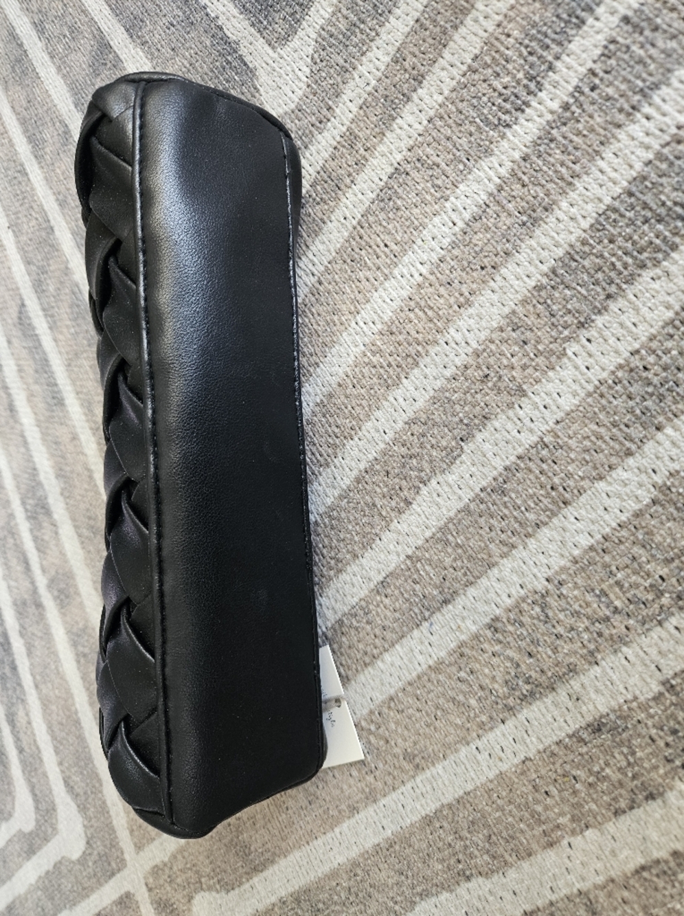 NWT Woven Black Vegan Leather Handheld Clutch - Picture 3 of 7